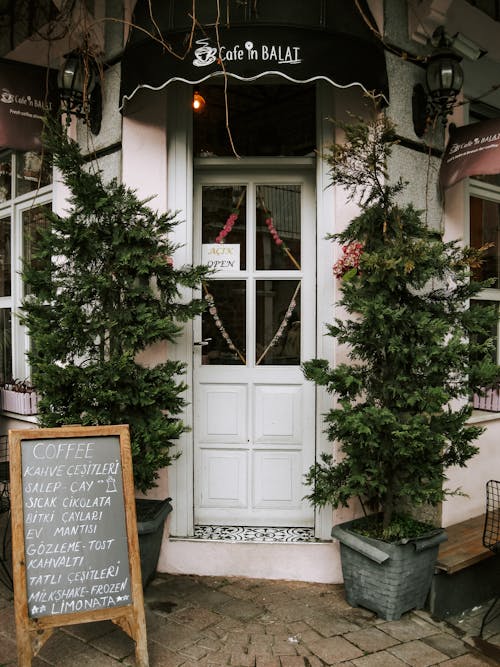 Door of Cafe in Balat in Istanbul
