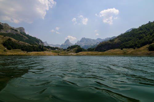 Darmowe zdjęcie z galerii z góry, jezioro, krajobraz