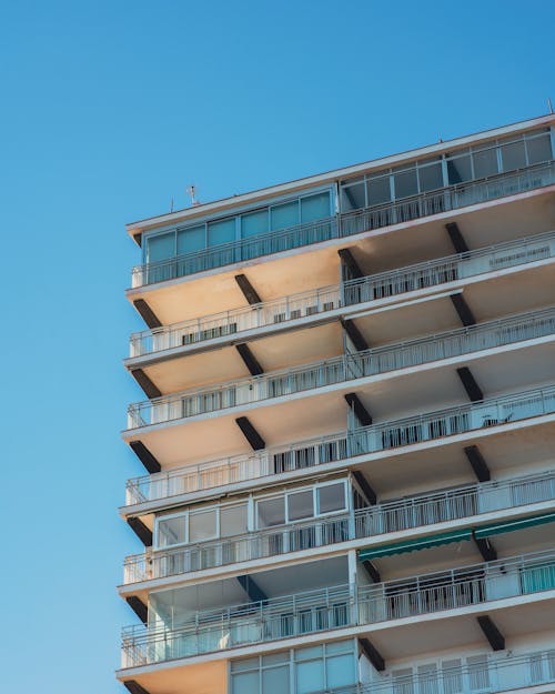 Apartment Building and Clear Sky