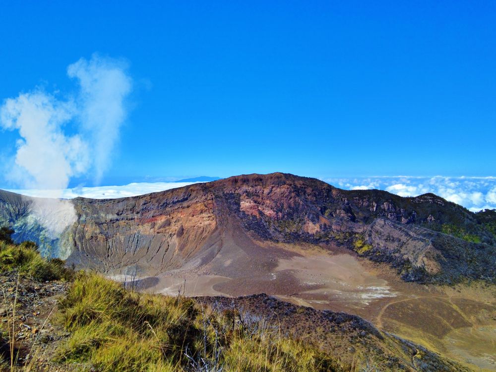 Clear sky over rocky hill, Equatorial Guinea