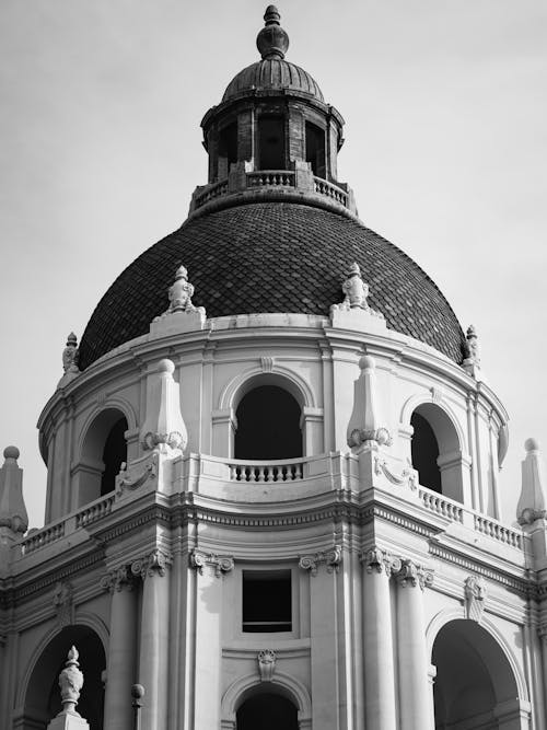 Church Tower in Black and White