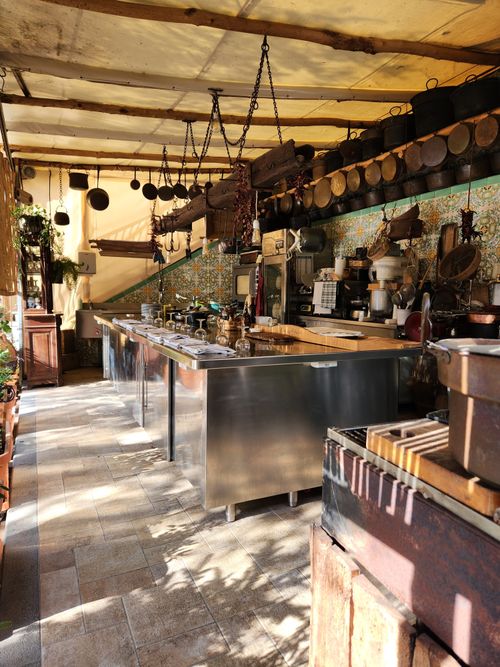Free Explore this cozy vintage kitchen in sunny Sorrento, Italy. Stock Photo