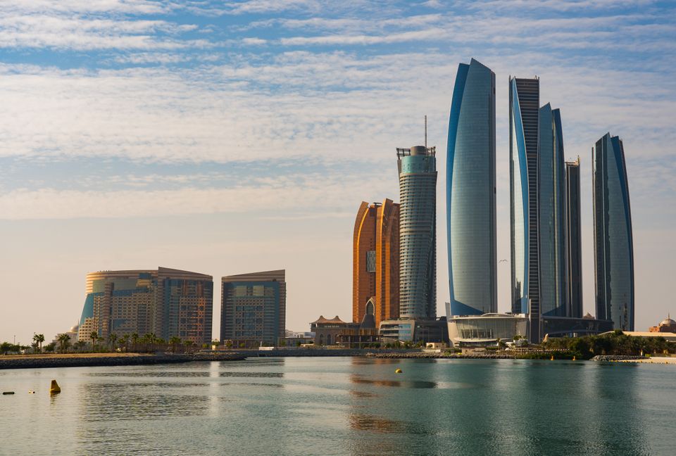 Abu Dhabi skyline with the Etihad Towers