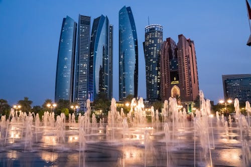 Fountain in Abu Dhabi, United Arab Emirates