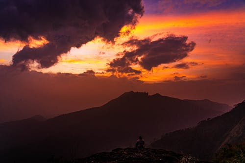 傍晚的太陽, 美丽的夕阳, 美丽的天空 的 免费素材图片