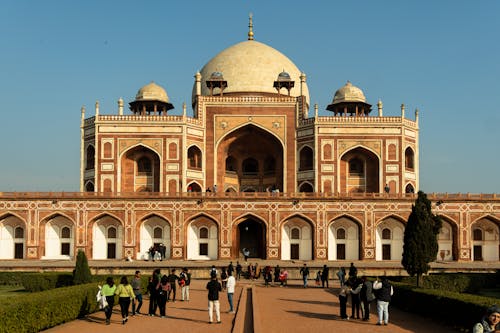 Facade of Humayuns Tomb in Delhi