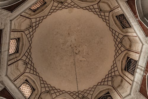 Ornamented Dome Ceiling of Humayuns Tomb in New Delhi