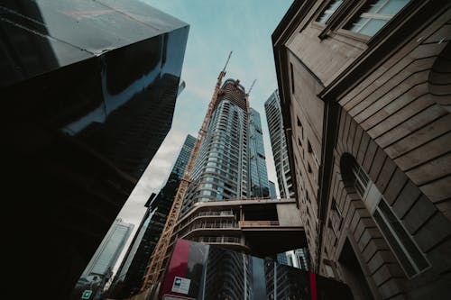 건설 현장, 고층 건물, 도시의 무료 스톡 사진
