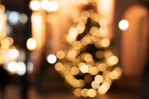 クリスマスツリー, シティ, ぼかしの無料の写真素材
