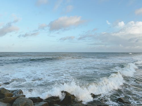 Бесплатное стоковое фото с волны, горизонт, море