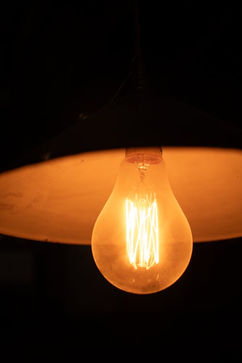 Free Light Bulb with LED Filament Stock Photo