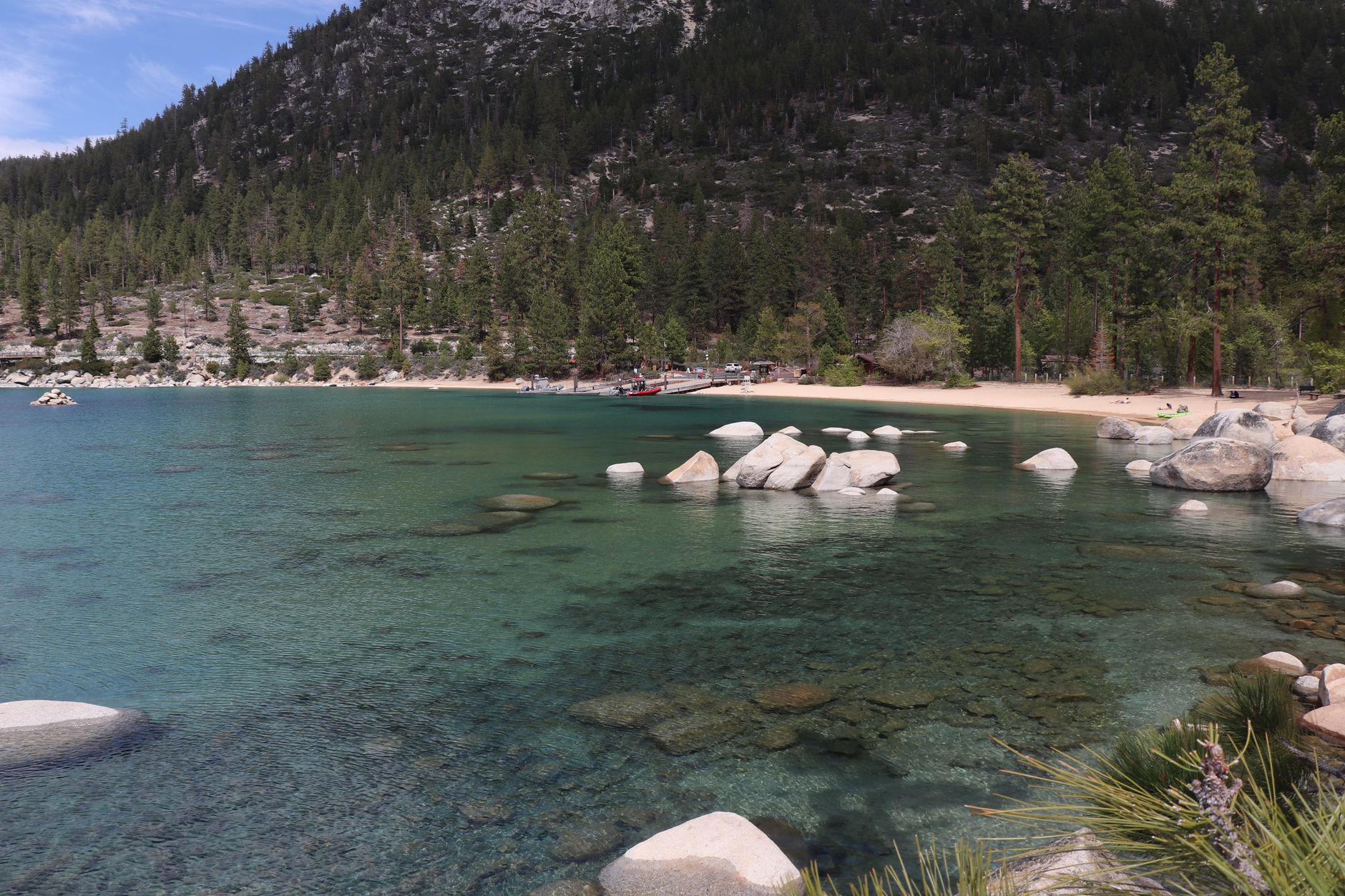 Alpine spa treatment room with lake view at Lake Tahoe