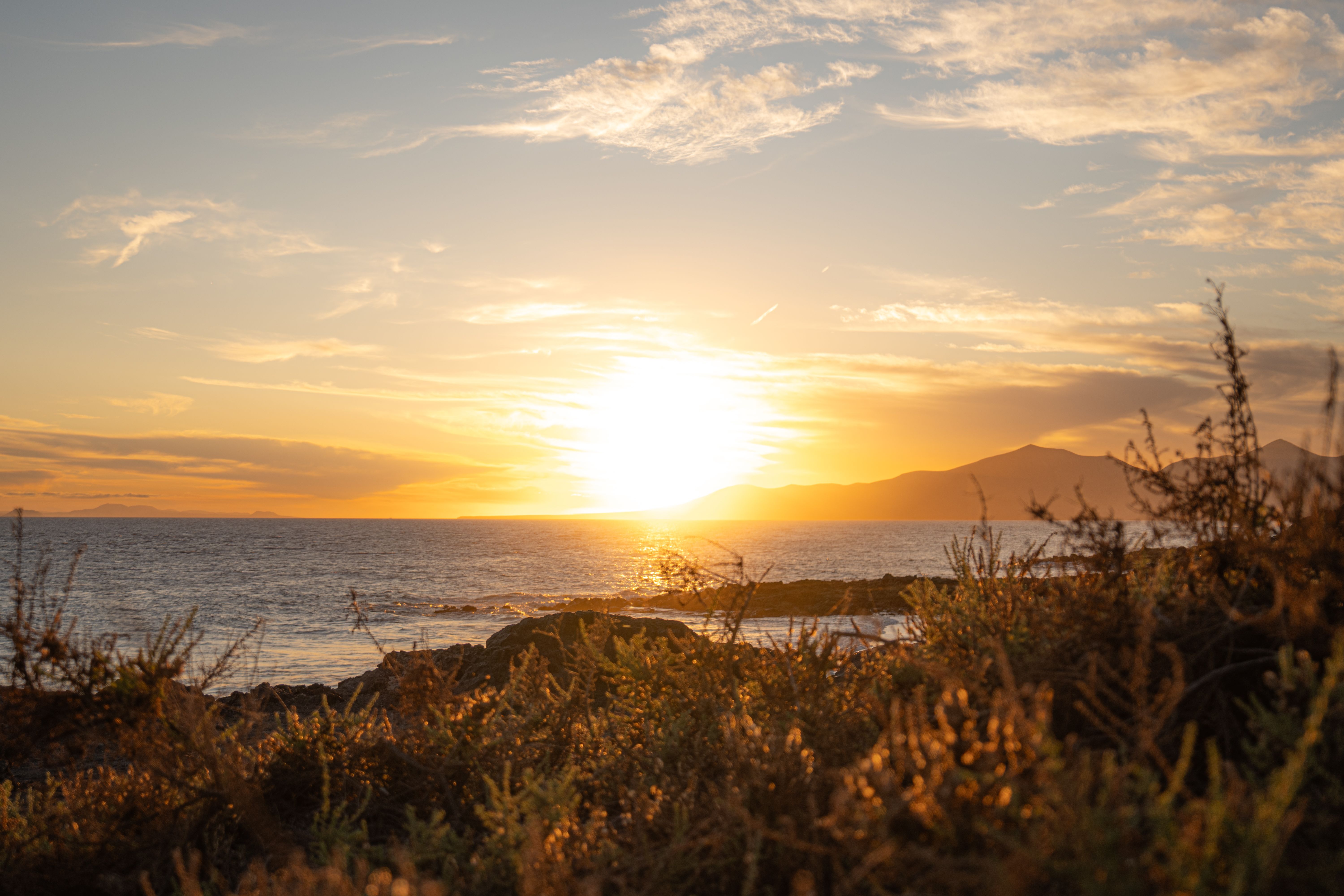Sunset Sunlight over Sea Coast · Free Stock Photo