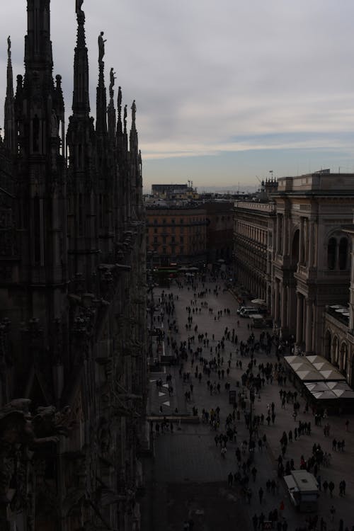 People around Milan Cathedral