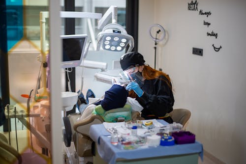 Dentists Examining a Patient at a Dental Clinic