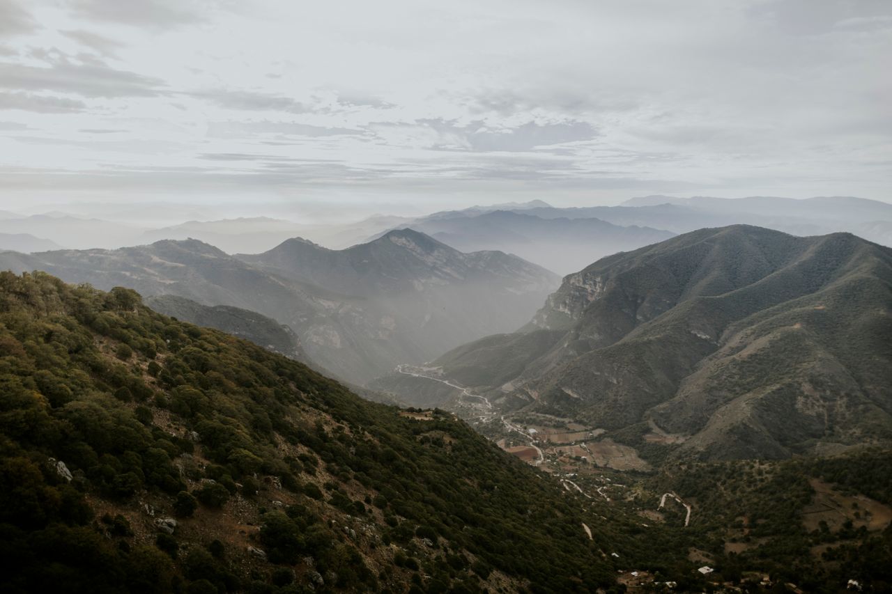 Vista panorámica de la Sierra Gorda en Pinal de Amoles, México