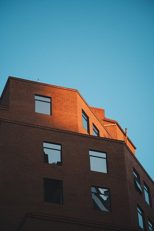 Clear Sky over Residential Building