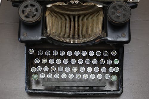 Top View of Vintage Typewriter