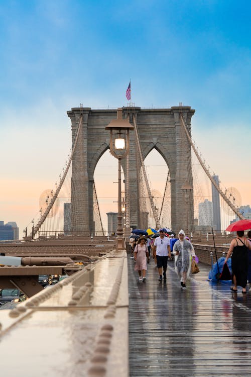 Безкоштовне стокове фото на тему «Бруклінський міст, вертикальні постріл, Захід сонця»