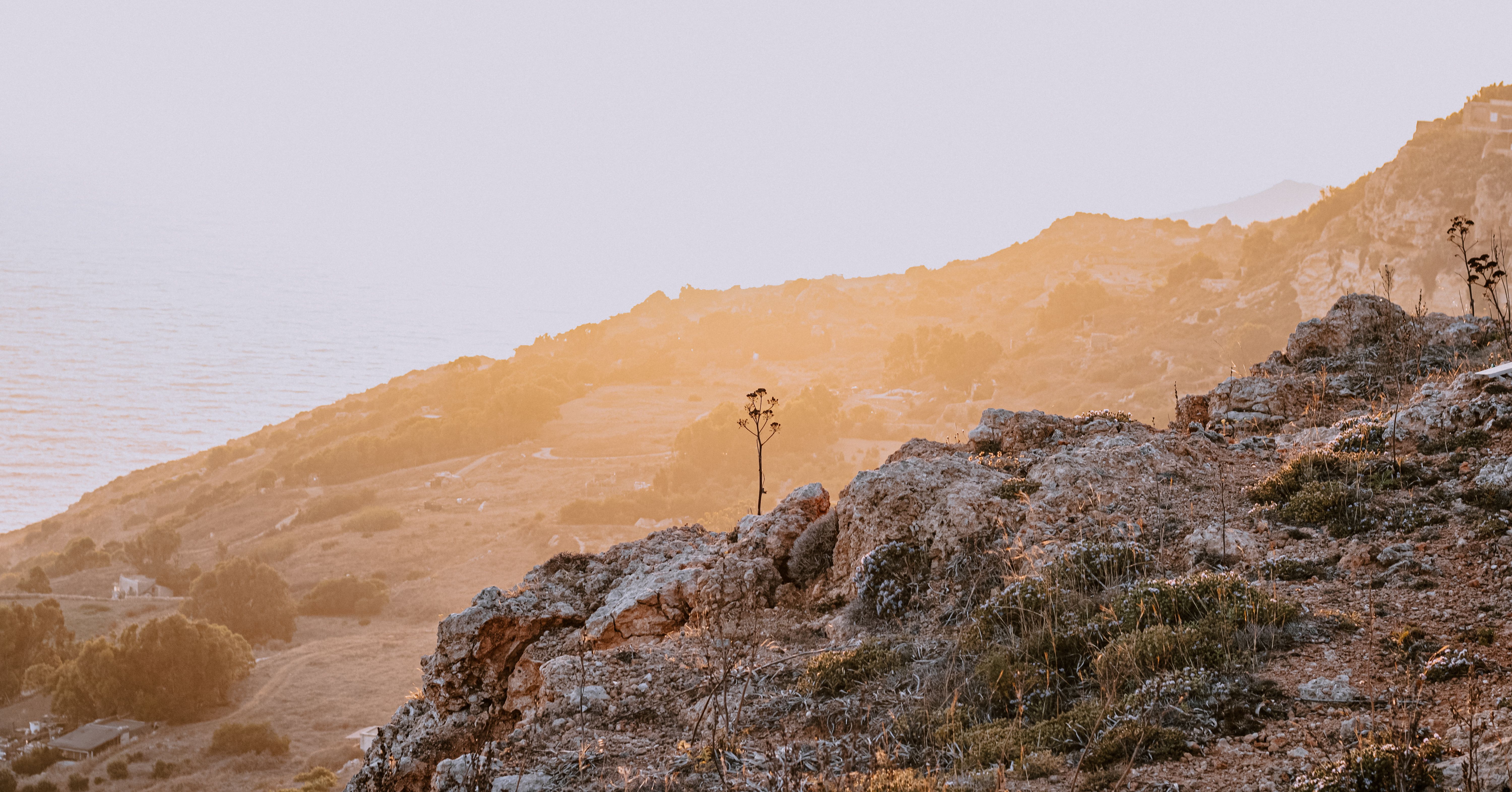Rocks on Hill at Sunset · Free Stock Photo