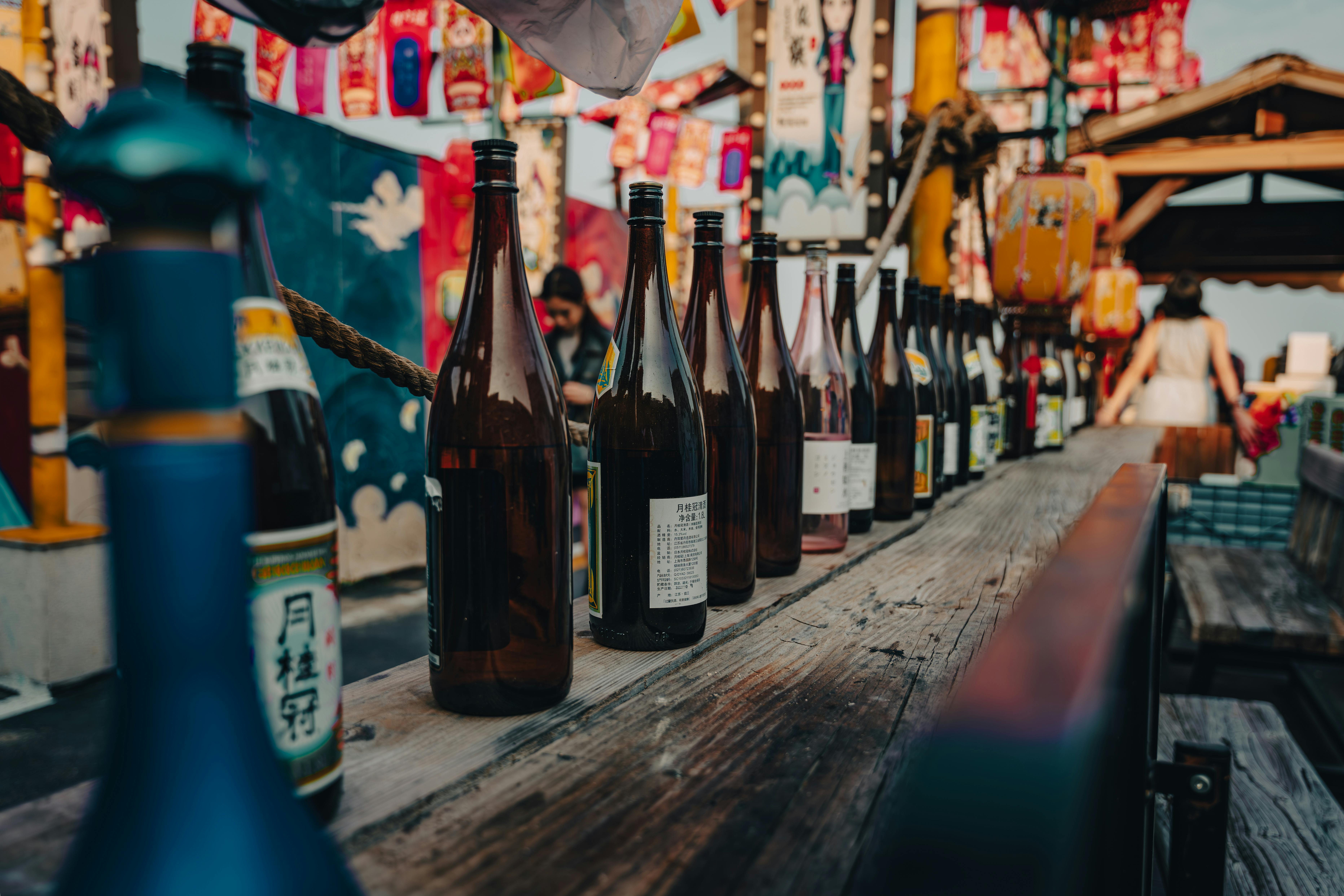 japanese sake shop bottles