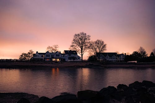 Бесплатное стоковое фото с stamford, берег реки, восход