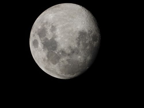 Free Vivid full moon captured in the clear night sky of Rio Branco, Brazil. Stock Photo