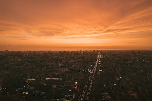 Birds Eye View of Lima at Sunset