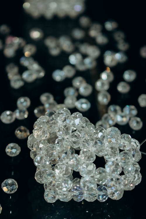 Crystal Beads in Heart Shape