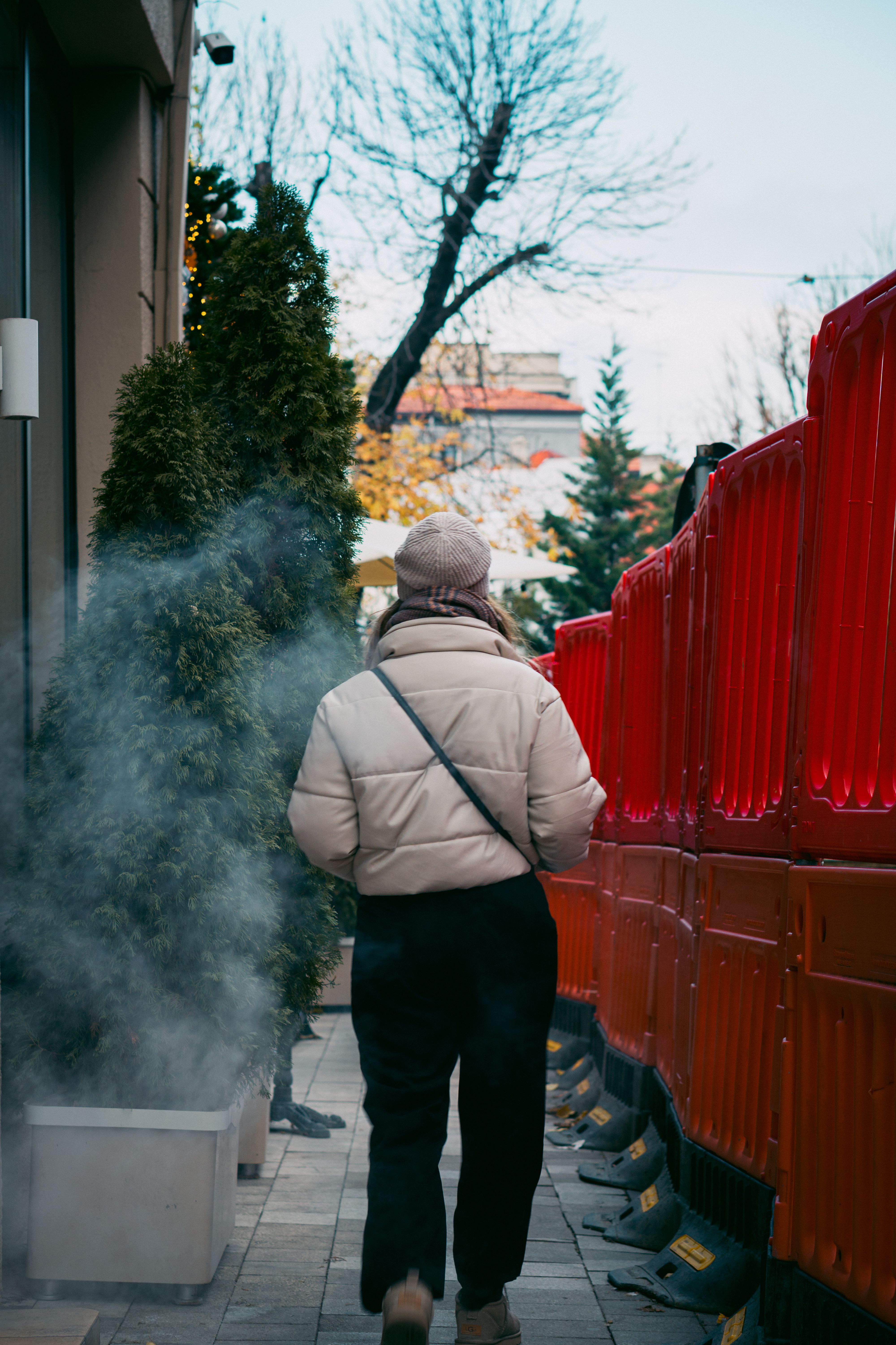Back View of Woman Walking in Jacket · Free Stock Photo