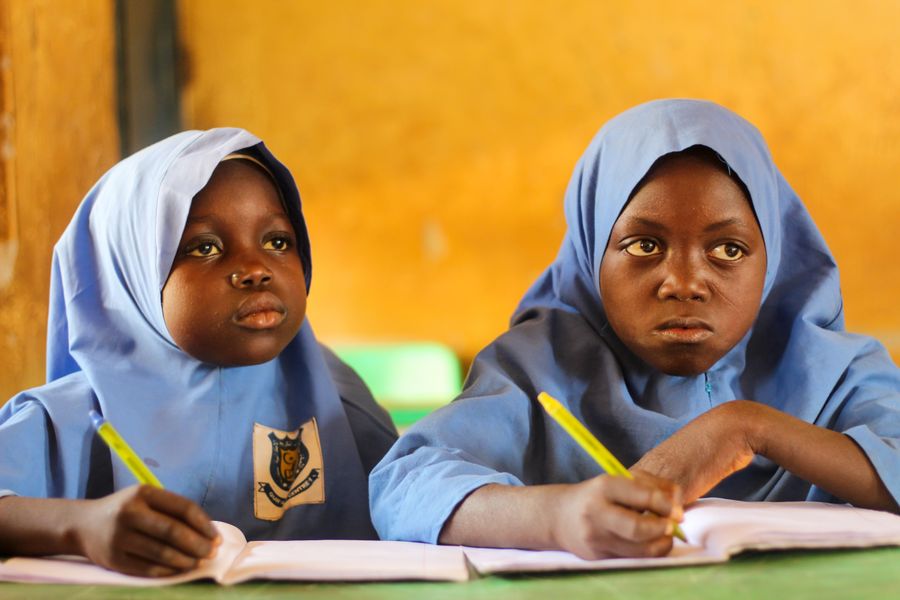Stock photo of African schoolchildren