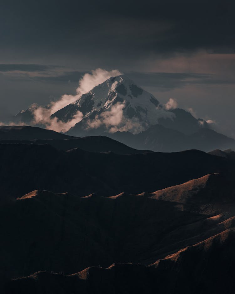 Hills And Mountain Behind