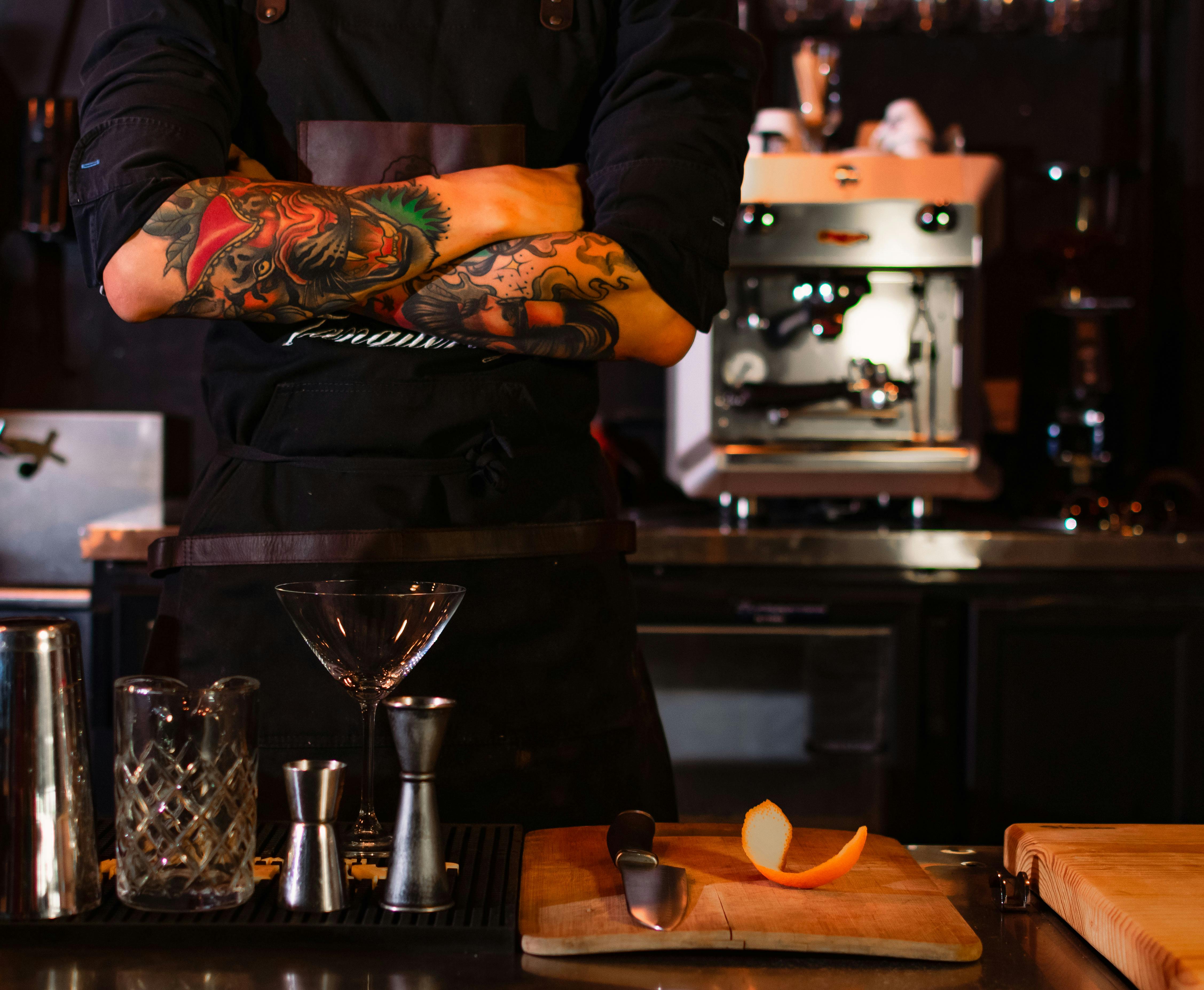 bartender tools and accessories - modern male bartender fashion