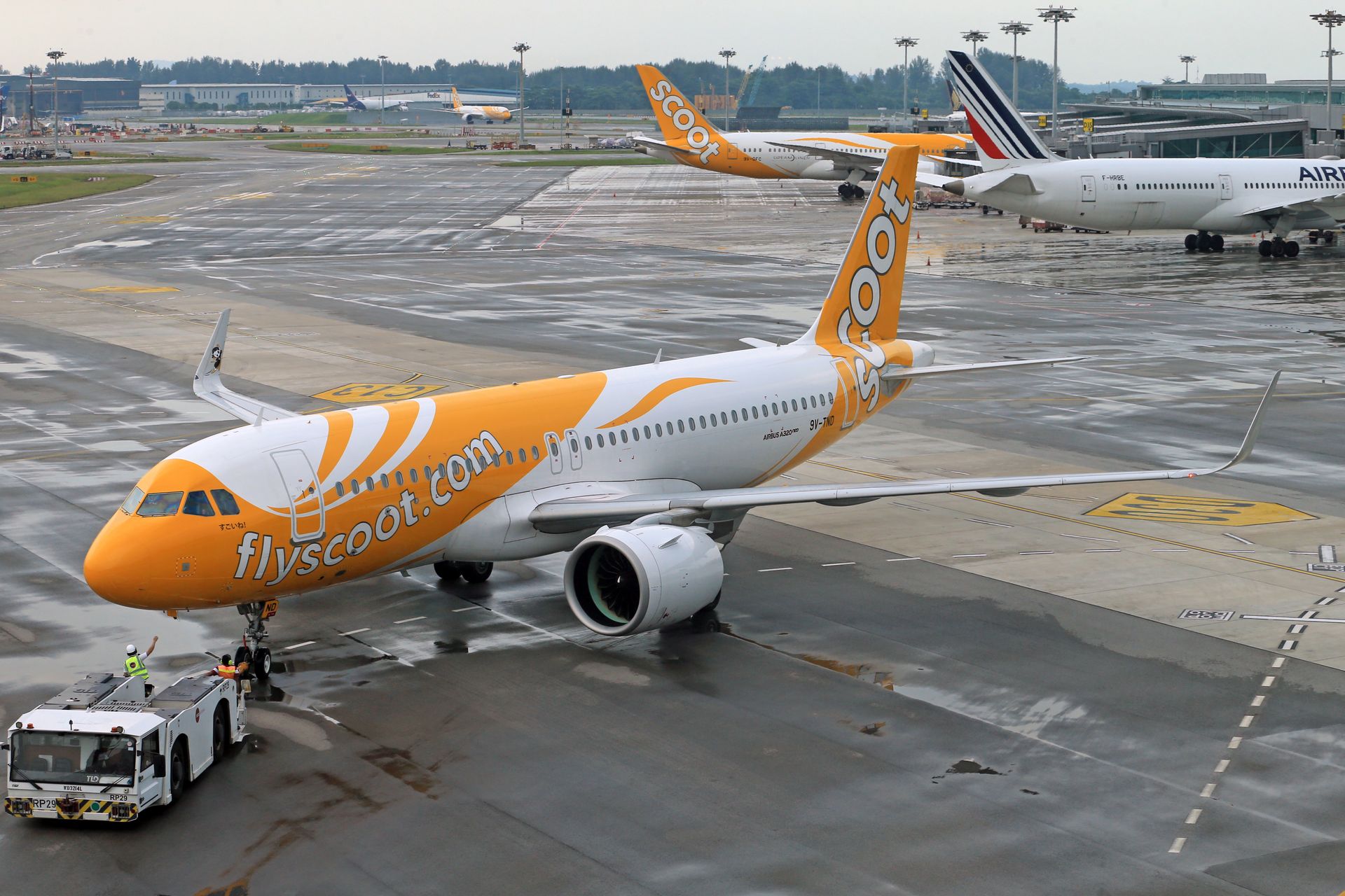 Singapore Changi Airport oil refinery area