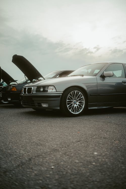 Gray BMW E36 at Public Show