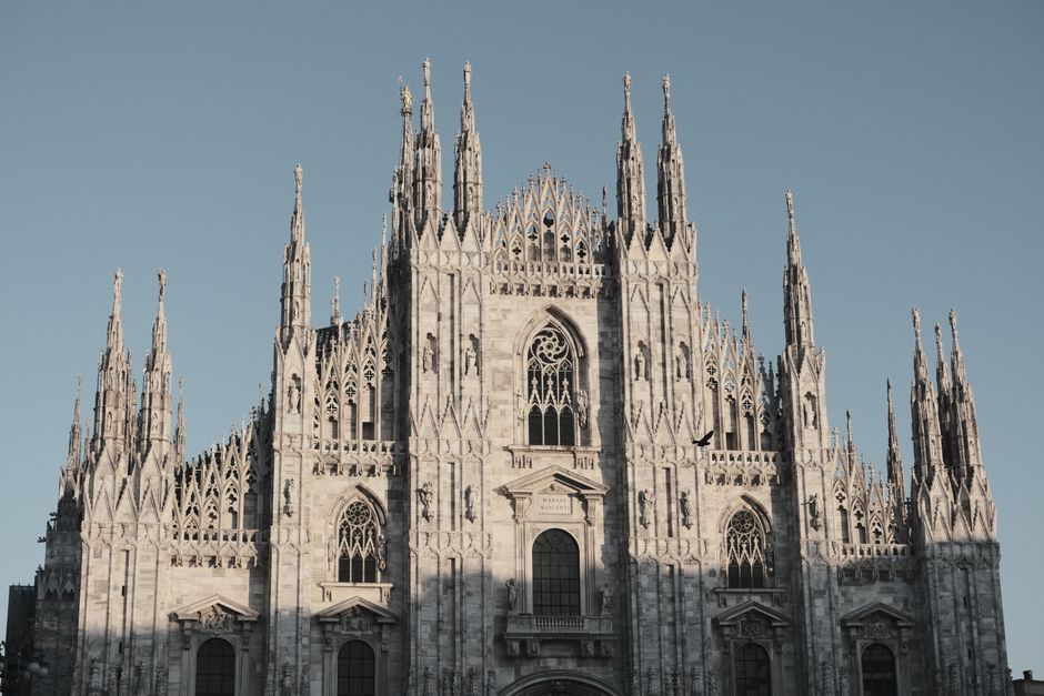 Gothic architecture of the iconic Milan Cathedral, a must-see landmark in Italy.