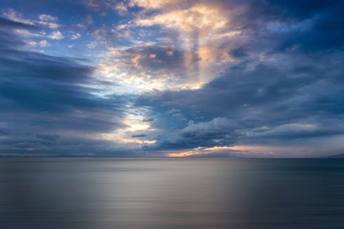Kostnadsfri bild av hav, lång exponering, moln