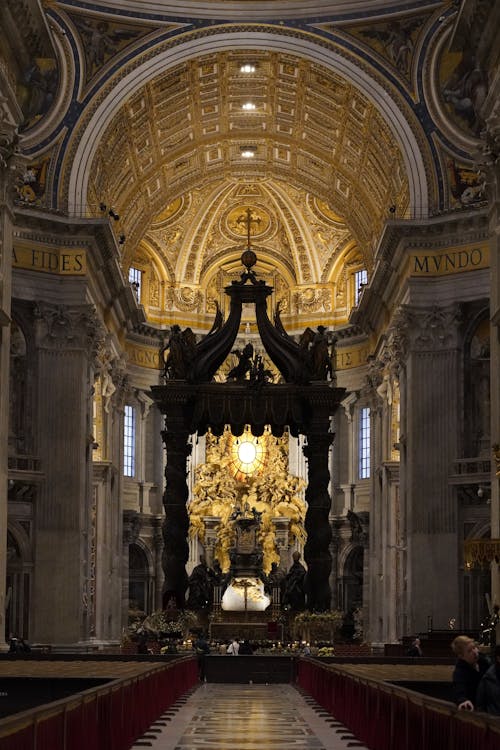 Бесплатное стоковое фото с базилика святого петра, ватикан, вертикальный выстрел