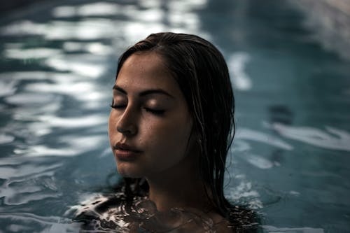 Close-Up Photo of Woman in Swimming Pool
