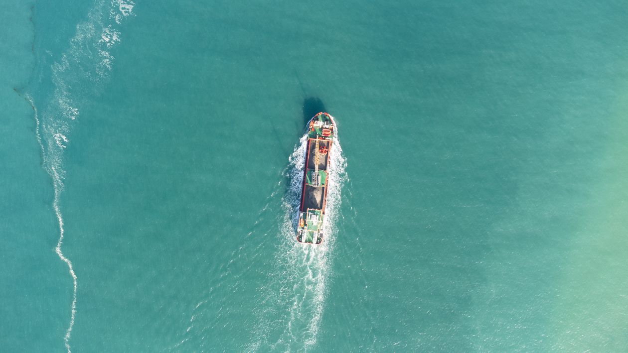 Birds Eye View of Boat on Sea · Free Stock Photo