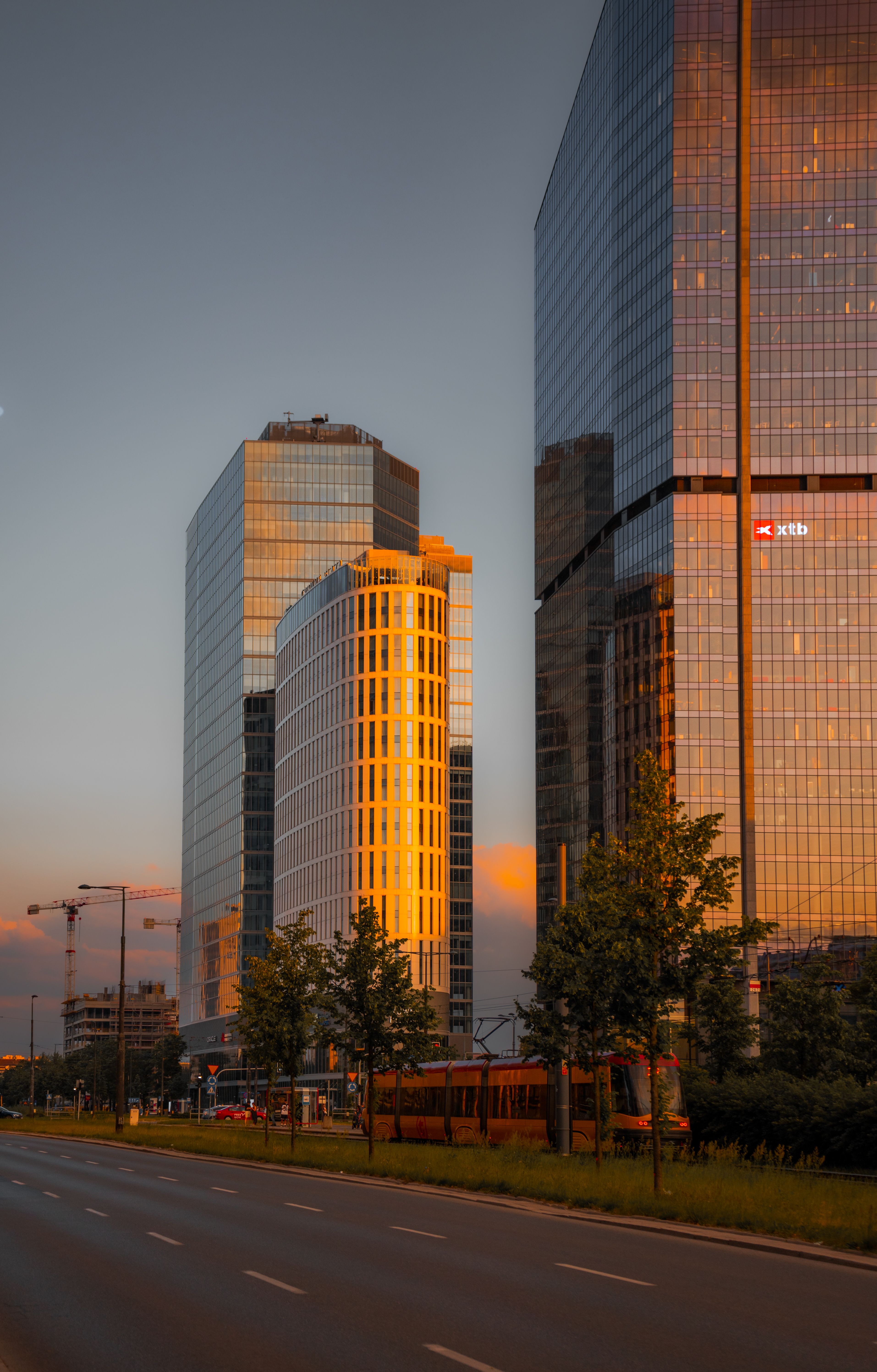 Office Buildings at Sunset · Free Stock Photo
