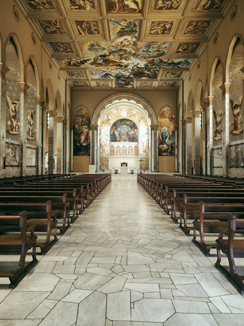 가톨릭, 교회, 벤치의 무료 스톡 사진