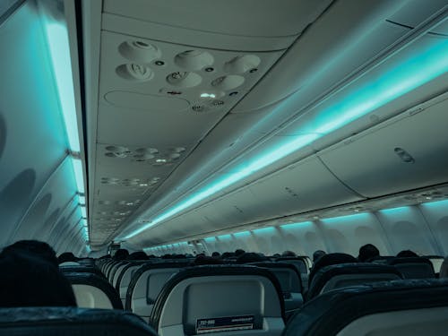 Free stock photo of airline, airplane, airplane interior