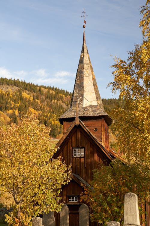 Hol Old Church by Holsfjord, 15 mins from Geilo. Originally a 13th-century stave church, expanded over time, it stands as a testament to Norway's architectural heritage