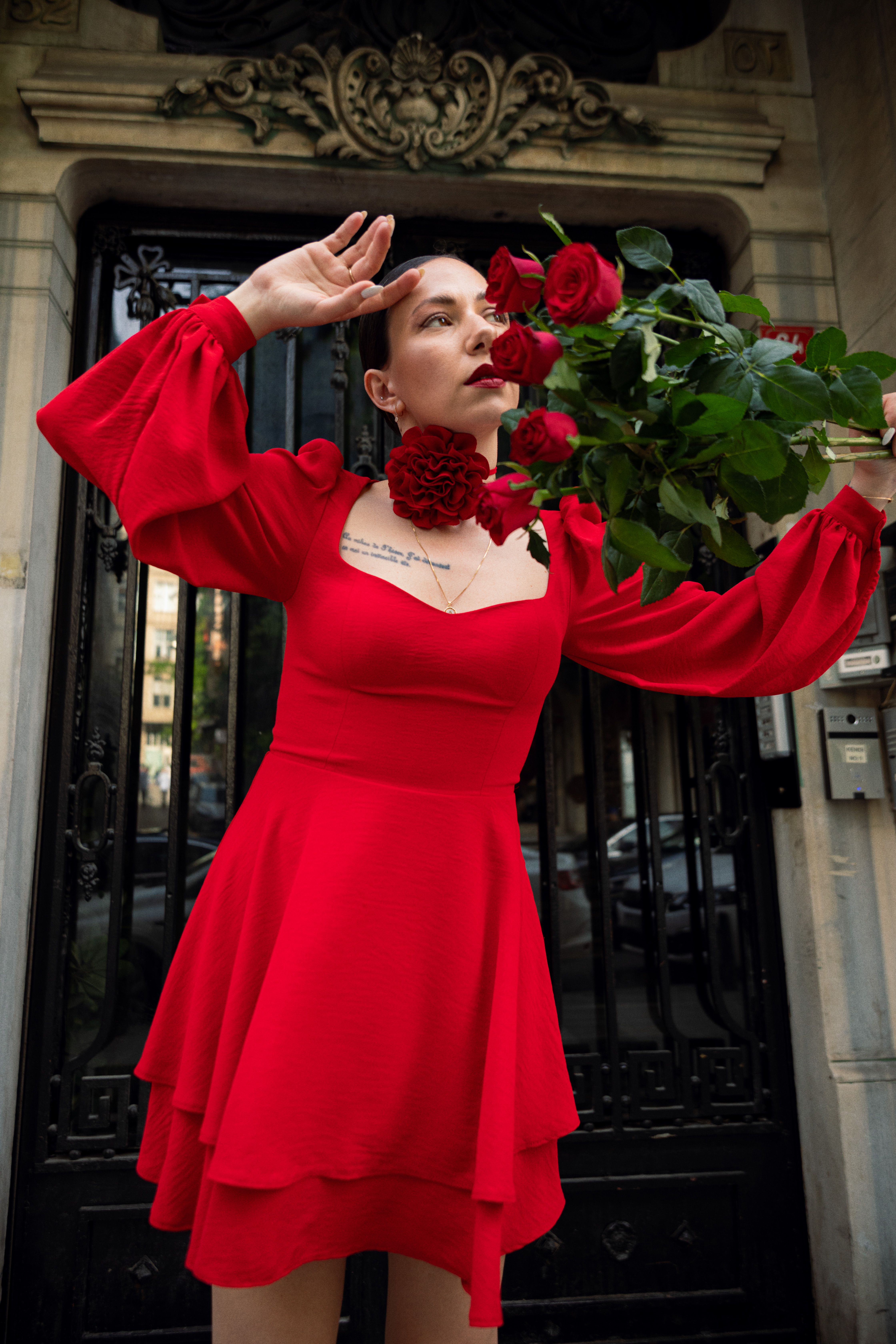 Vestido Floral Vermelho
