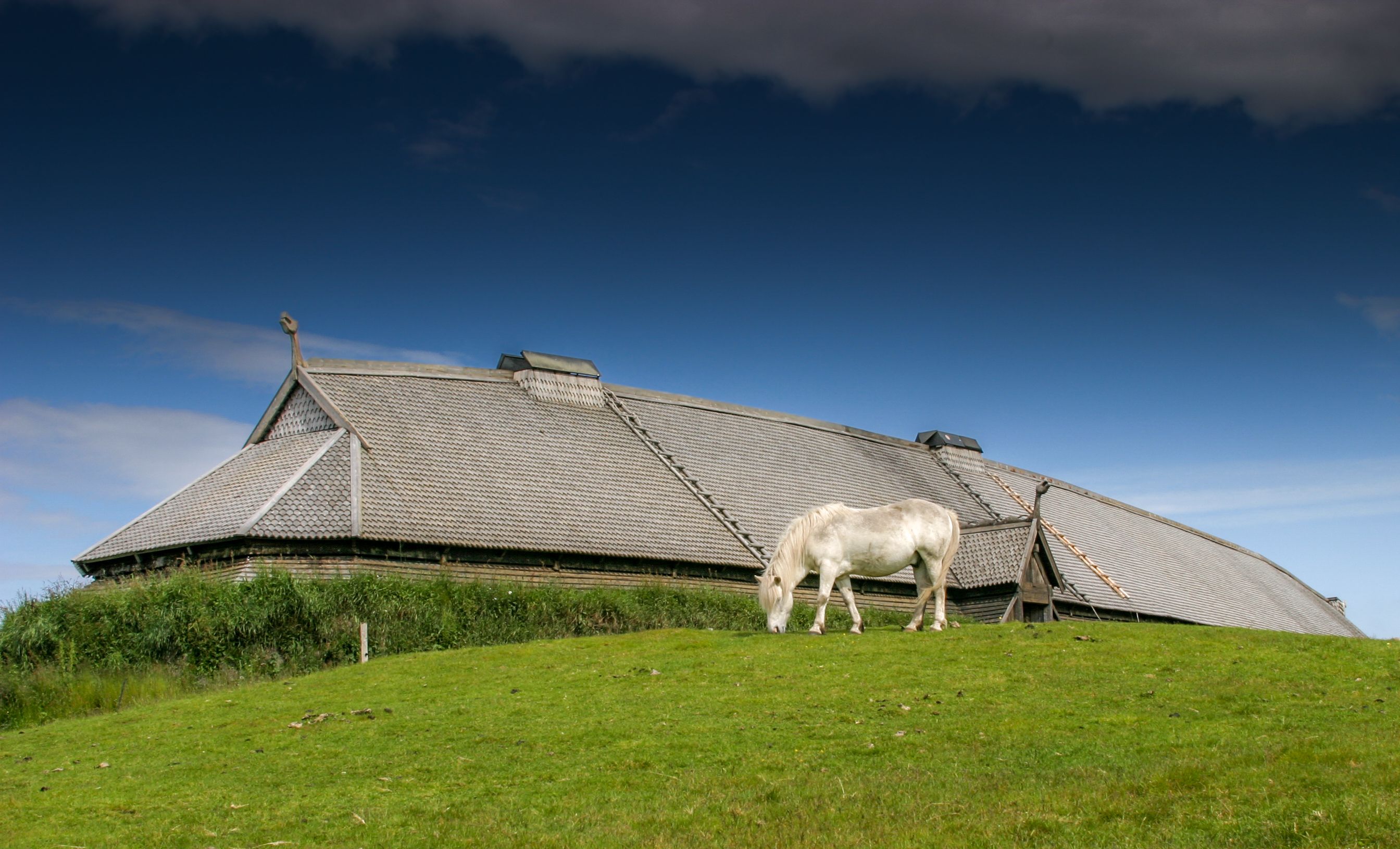 ribe denmark viking centre reconstructed longhouse viking age settlement costumed actors