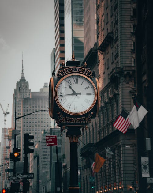 Clock by Trump Tower in NYC