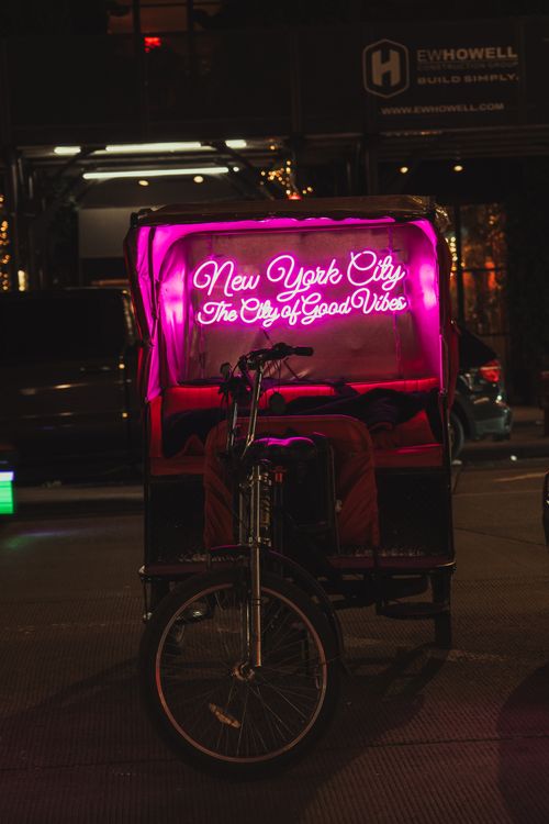 Night. View Rickshaw A Rickshaw in a City · Free Stock Photo