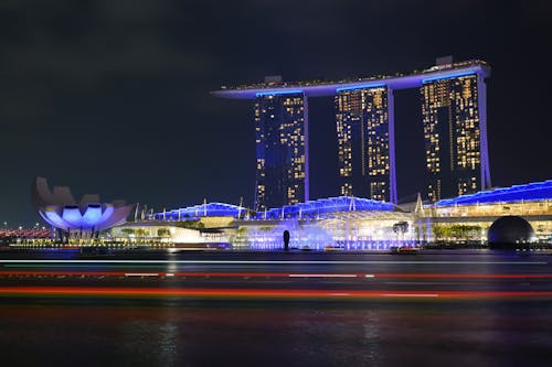 Marina bay Sands hotel lights