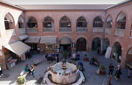 Square in Front of an Antique Building in Turkey 